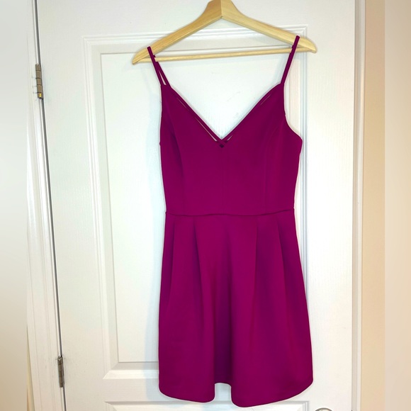 Dynamite Mini Magenta Party Dress - Picture 1 of 4
